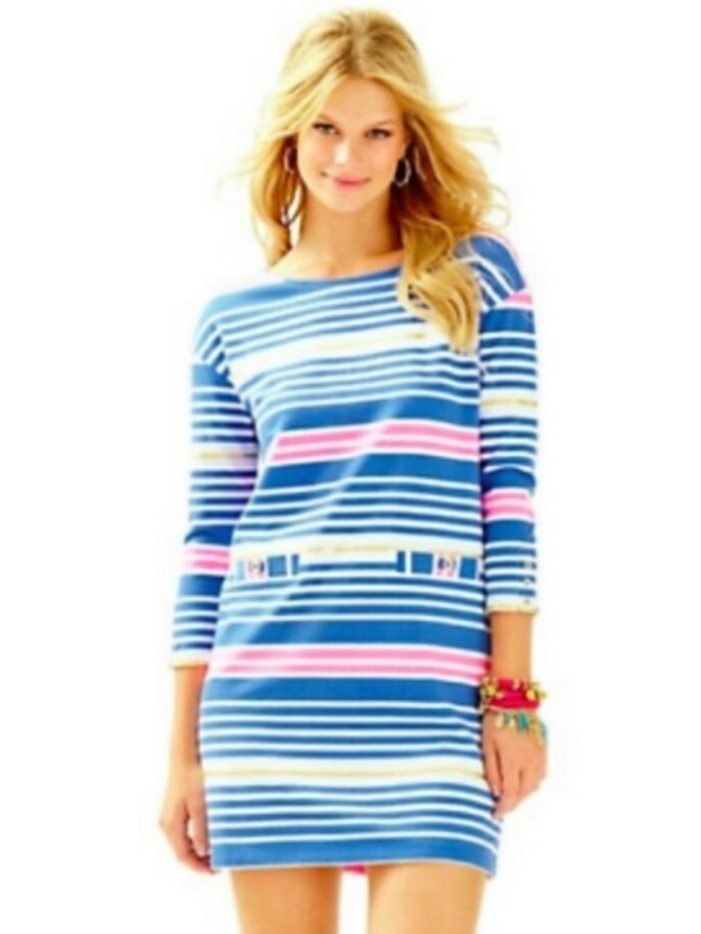 Lilly Pulitzer Lena Tiki Stripe Dress Size Medium EUC
